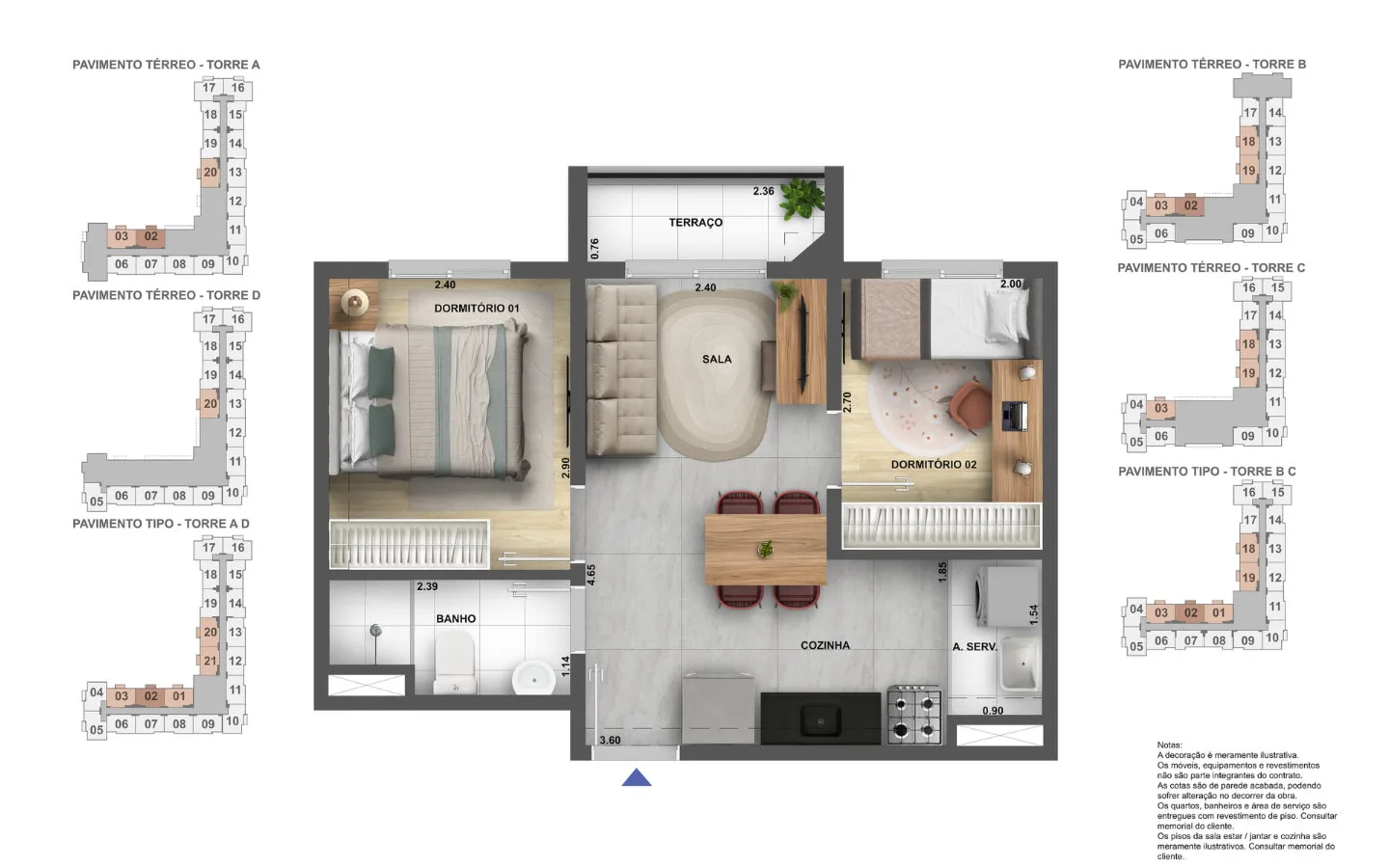 Planta A de Cidade Villa Lobos – Condomínio Tenor