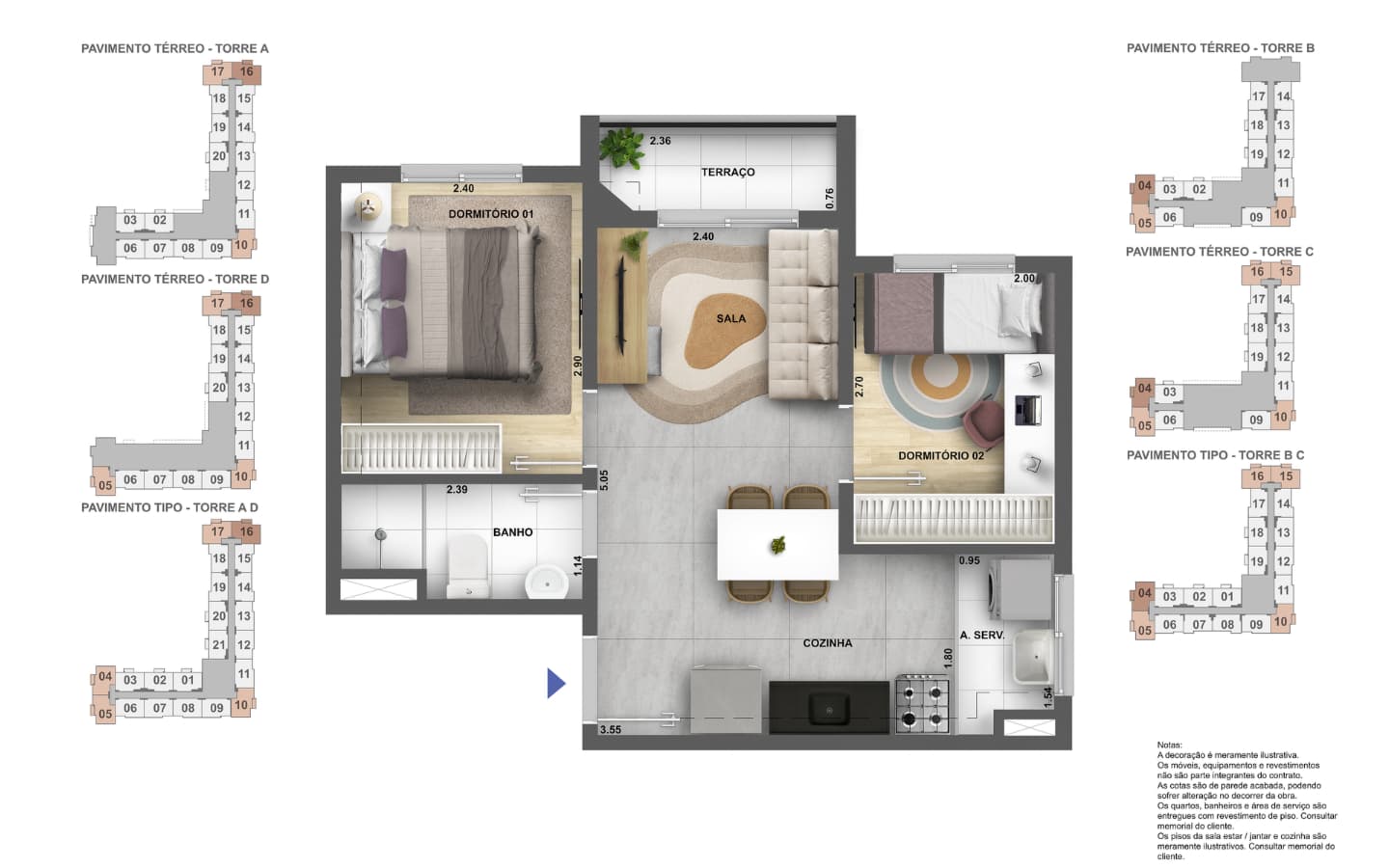 Planta B de Cidade Villa Lobos – Condomínio Tenor