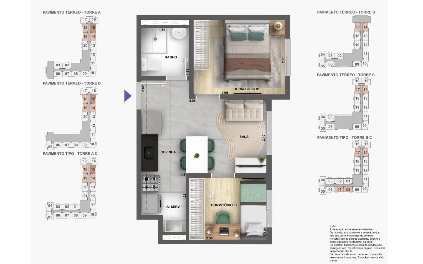 Planta C de Cidade Villa Lobos – Condomínio Tenor