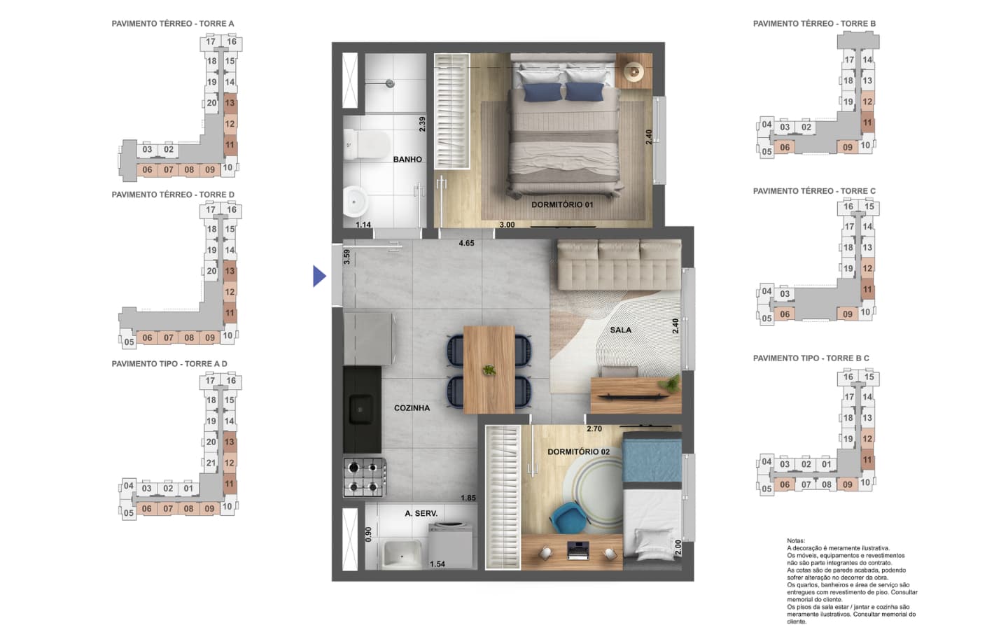 Planta D de Cidade Villa Lobos – Condomínio Tenor