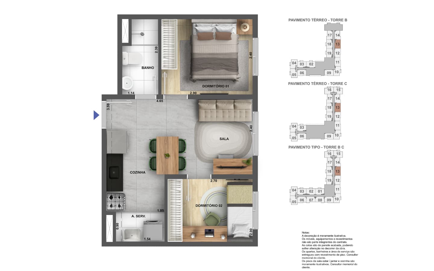 Planta E de Cidade Villa Lobos – Condomínio Tenor