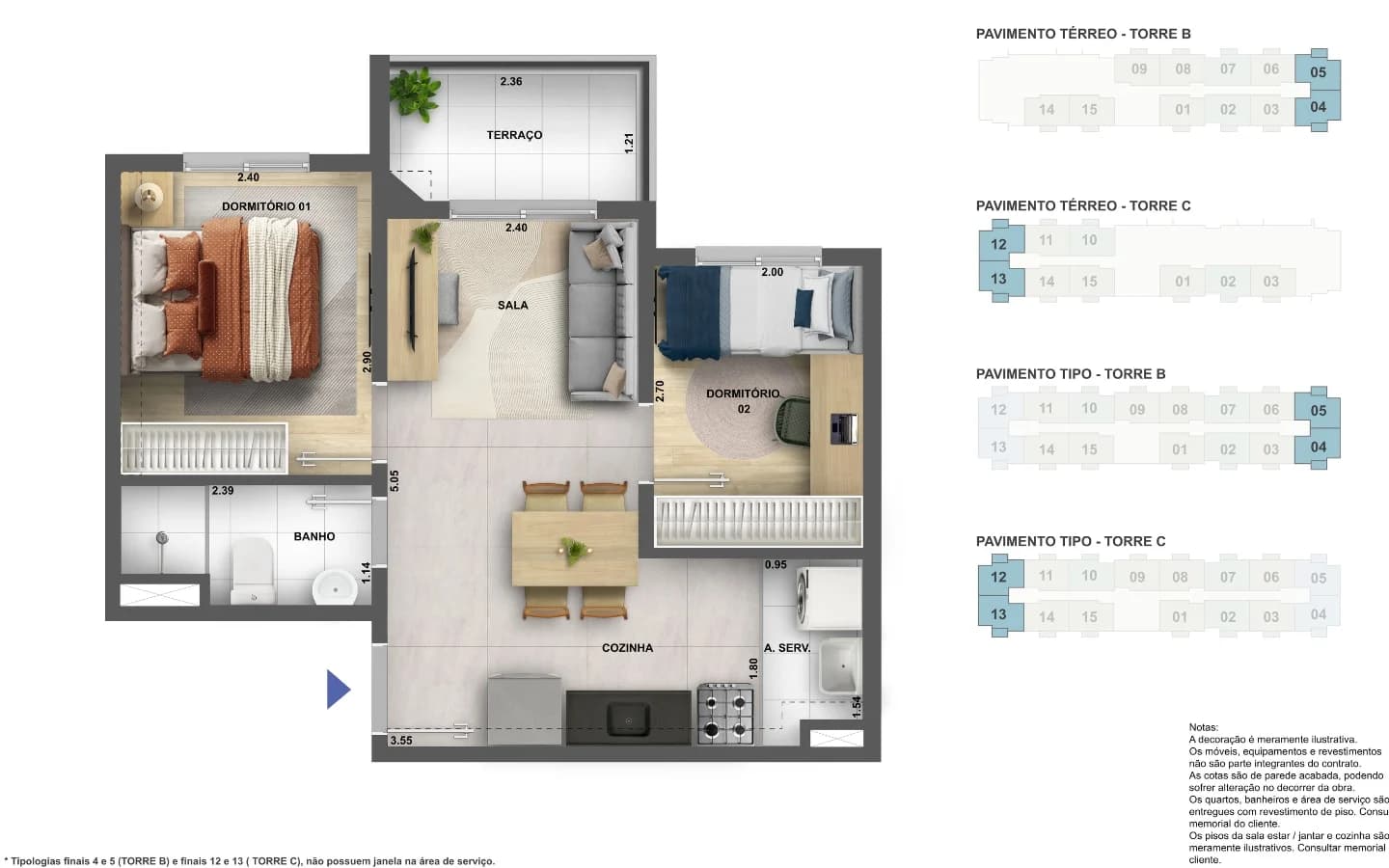 Planta A de Nova Leopoldina – Condomínio Art